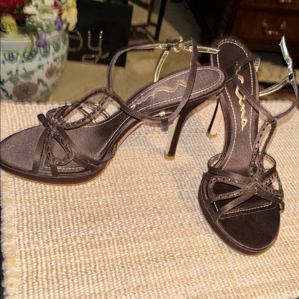 Elegant Brown Strappy Heels